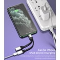 thumbnail image 5 of Lightning Headphone Jack Adapter (2in1)for iPhone 14 pro max for iPad Splitter Charging Aux Dongle Audio Converter for Apple MFi Certified Cable Headset Lighting Dual Port Earphones Charger Connector, 5 of 7