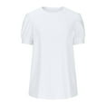 thumbnail image 4 of IROINNID Fashion Women's Short Sleeve Summer Breathable Solid Color Casual Comfy Round Neck Top Pullover T-shirt, 4 of 8