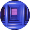 thumbnail image 1 of Ahgly Company Machine Washable Indoor Round Transitional Cobalt Blue Area Rugs, 6' Round, 1 of 7