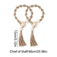 thumbnail image 3 of Bohemian Wooden Bead Curtain Tieback, Rope Tassel Holdback Decor, Farmhouse Style Window Accessory, Rustic Ornament for Living Room Bedroom Home Curtain Fixing, 3 of 6