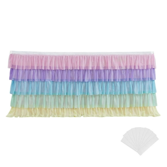 Jupe à Franges Décorative pour Gâteau de Fête Mariage Anniversaire Banquet Buffet Événements