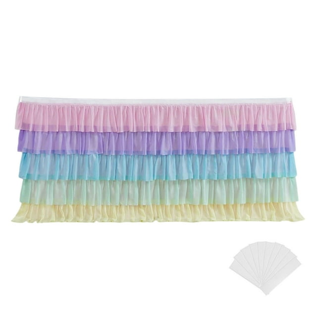 Elegant Party Cake Skirt Decorative Fringe Table Cover For Wedding Celebration Birthday Banquet Buffet Display