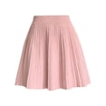 thumbnail image 3 of Rove Studio Women's High Waist Knit Pleated Mini Skirt, Soft Stretch A-Line Flowy Skirt, Casual Elegant Skirts for Women PinkOne Size, 3 of 3