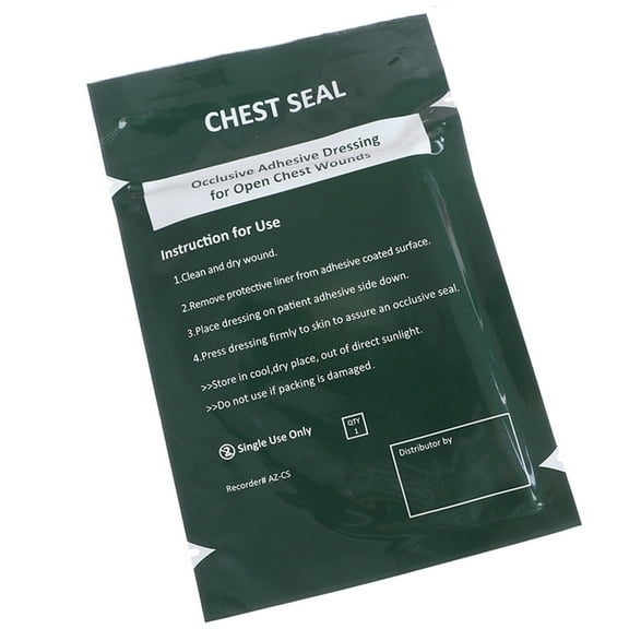 Square Medically Chest Seal Vented Dressing Bandages Chest Seal Vented Medically Patches Outdoor Emergencies Medically T
