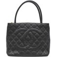 thumbnail image 2 of Pre-Owned CHANEL Caviar Skin Reproduction Tote Bag Handbag Black Coco Mark (Good), 2 of 14