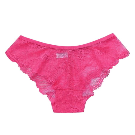 

Ladies Breathable Lace Panties Low Waist Sheer Panties Cotton Seamless Briefs Underwear Women Seamless