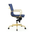 thumbnail image 3 of Decade Navy + Gold Modern Classic Aluminum Office Chair (Set of 2), 3 of 8