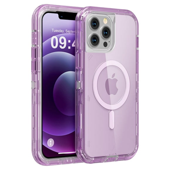 Funda de teléfono Follaroma para iPhone 12 Pro Max con MagSafe Purple