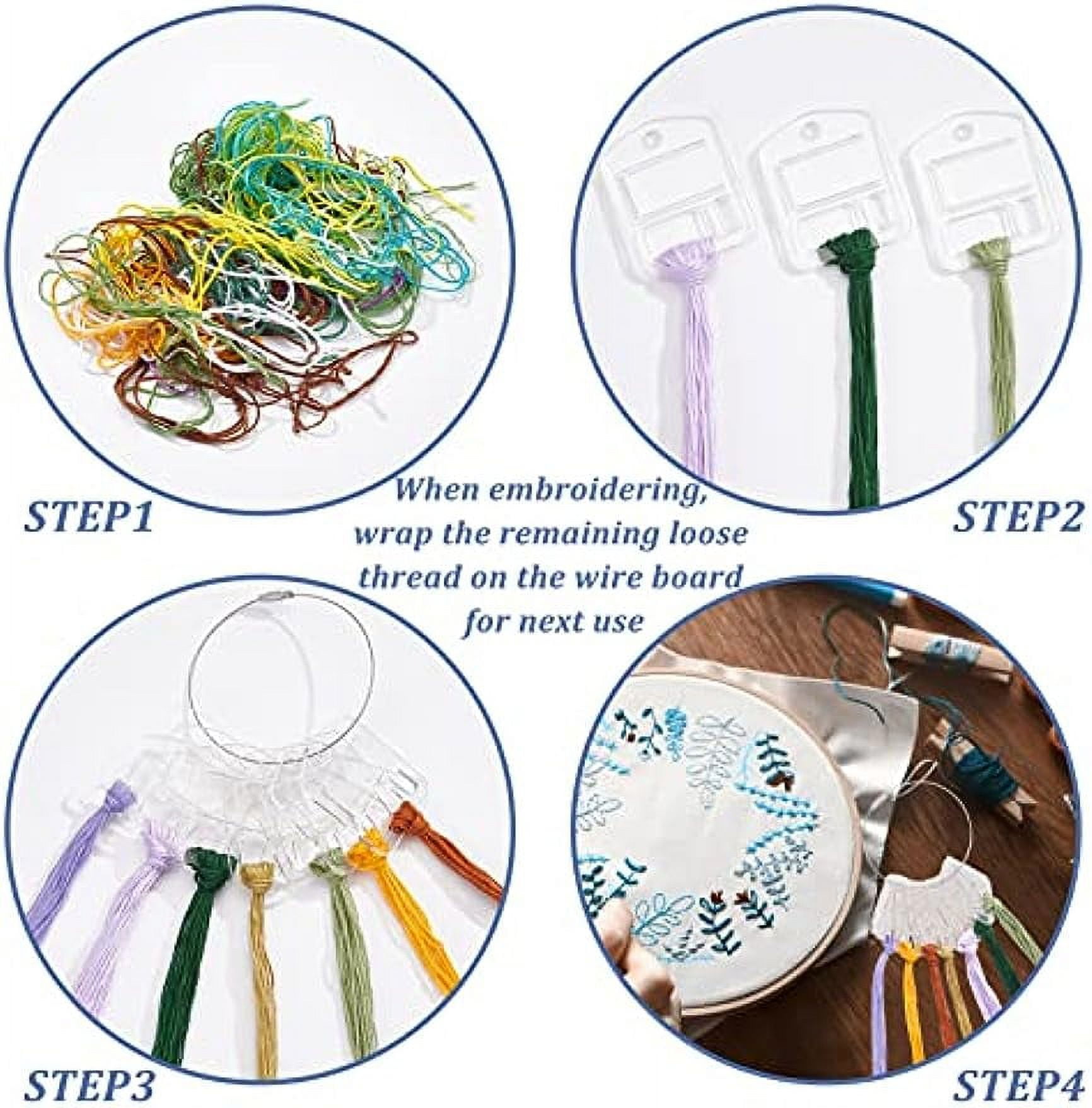Clear Acrylic Floss Chips,Clear Acrylic Embroidery Floss/Thread Drops,Cross  Stitch Tread Bobbins (20PCS)