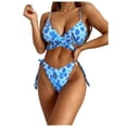 thumbnail image 2 of CEHVOM Maillot de Bain Bikini Décontracté pour Femme à Bandage Ajustable Ensemble de Plage, 2 of 6