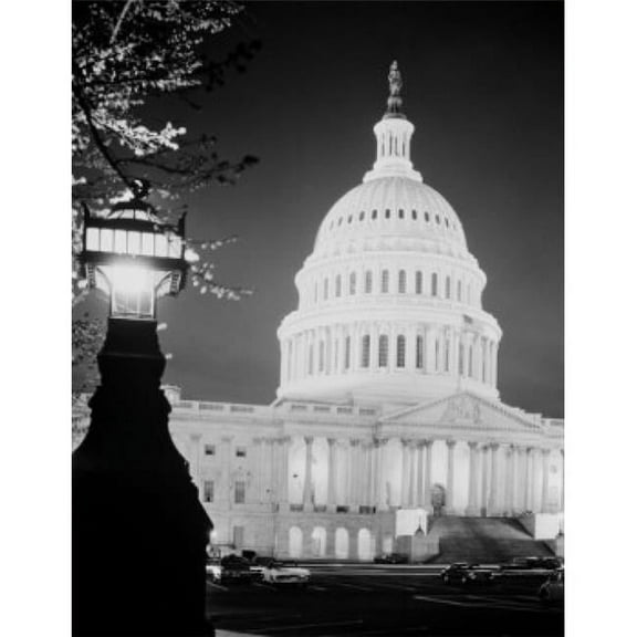 USA Washington D.C. Capitol Building Poster Print - 18 x 24 in.