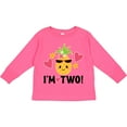thumbnail image 3 of Inktastic 2nd Birthday Pineapple Girls Hawaiian Girls Long Sleeve Toddler T-Shirt, 3 of 5