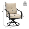 thumbnail image 4 of Costway Set of 2 Patio Swivel Dining Chairs Cushioned Armrest Garden Deck, 4 of 11