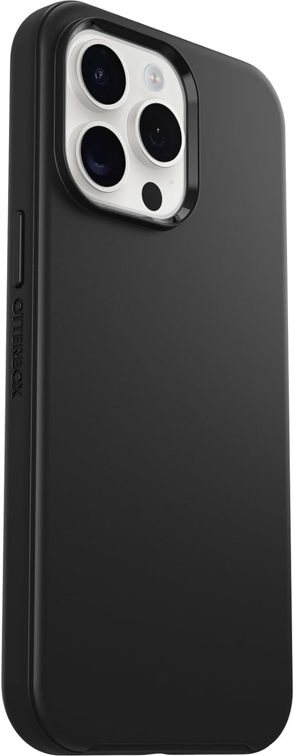 OtterBox iPhone 15 Pro Max Only - Symmetry Series Case - Black - Ultra-Sleek - Wireless Charging Compatible - Raised Edges Protect Camera & Screen - Non-Retail Packaging