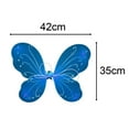 thumbnail image 3 of Butterfly Enfant Costume Butterfly pour Bal Masqué Fête Carnavals Bleu, 3 of 10