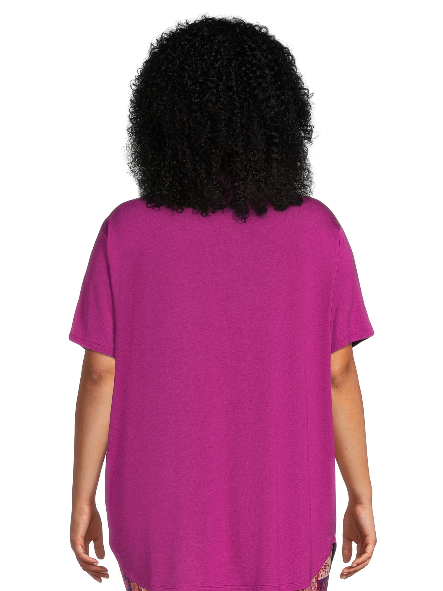 Terra & Sky Women's Plus Size V-Neck Tunic T-Shirt