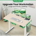 thumbnail image 3 of IMGadgets Bureau Debout Électrique Réglable / 40 Pieds' x 24 Pieds' Grand Espace de Travail avec 2 Crochets / Bureau Ergonomique Assis-Debout / Résistant aux Égratignures et Imperméable / Bureau à Hauteur Réglable pour le Travail et la Maison, 3 of 9
