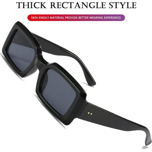 Classic Retro Mens Hip Hop Sunglasses Fashion Thick Frame Black Shades  Glasses