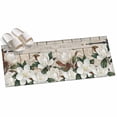 thumbnail image 2 of 2'x6' Rug Runners for Hallways Kitchen, Spring Floral Non Slip Entryway Beside Floor Carpet Runner, White Magnolia Flowers Barn Door Farmhouse Beige Washable Laundry Room Bedroom Throw Rugs Mat, 2 of 8