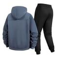 thumbnail image 4 of LEKWK Fleece Lined Tracksuit Men 2 Piece Outfit Winter Warm Athletic Sweatsuit Zip Up Hoodie and Joggers for Gym Running Activewear, 4 of 6