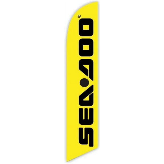 Cobb Promo Sea Doo Yellow Advertising Feather Flag 12ft - Replacement Flag Only Without Poleset