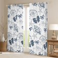 thumbnail image 2 of Manfei Blue Coquette Bowknot Blackout Curtains Set of 2 (38x54 Each),Ocean Sea Life Starfish Living Room Curtains, 2 of 6