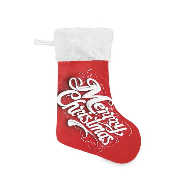 Christmas Stocking with Hanging Loop for Family Holiday Ornament Merry Christmas