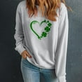 thumbnail image 3 of Charella Sweatshirts for Women St Patricks Day Decorations Long Sleeve Crewneck Tops 2024 Trendy T-shirt,Gray,S, 3 of 5