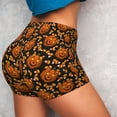 thumbnail image 4 of Balery Quirky Corn Pumpkin Pantalones cortos de entrenamiento estampados para mujer, sin costuras, ajustados, para gimnasio, yoga, correr, deportes, ejercicio activo, fitness.-X-Large, 4 of 8