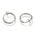 thumbnail image 2 of 304 Stainless Steel Retractable Clip-on Hoop Earrings For Non-pierced Ears with Spring Findings Stainless Steel Color, 2 of 2