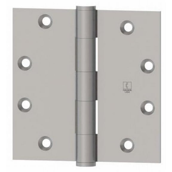 Hager Hinge 127941243 4.5 x 4 in. Full Mortise Five Knuckle Plain Bearing Standard Weight Hinge - Bright Brass