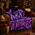 thumbnail image 3 of Main Character Energy Graffiti Crown, Cozy Friendship Quote Scene, Warm Flannel Blanket for Living Room and Reading Nook, Art Lovers Friendship Gift, Artistic Home Decor, 3 of 9