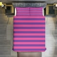 thumbnail image 5 of Pink And Purple Stripes 3D Set Duvet Cover Quilt Cover Theme for Twin Size, 5 of 6