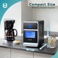 thumbnail image 6 of EUHOMY Crescent Countertop Ice Maker, 1500 Cubes/Day, Dual-Side Tech, Auto Clean, Crystal Clear Ice, 6 of 11