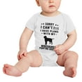 thumbnail image 2 of Sorry I Can't I Have Plans With My Wirehaired Pointing Griffon Love Pet Dog Funny Baby Bodysuit (White, 3-6 Months), 2 of 5