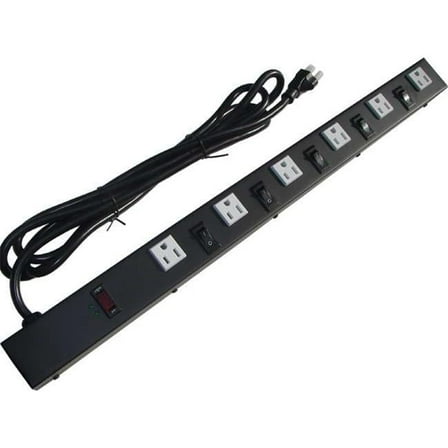 e-dustry  24 in. 6 Outlet Metal Power Strip