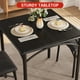 thumbnail image 5 of QinaQin Juego de comedor de 3 piezas para 2 personas, mesa rectangular moderna para cocina con diseño ahorrador de espacio, cubierta MDF y estructura de acero inoxidable para departamento, 5 of 8