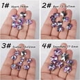 thumbnail image 6 of U8MO 10pcs Colorized Faceted Crystal Glass Pointed Back Top Drilled Pendants Beads-Purple 12#, 6 of 8