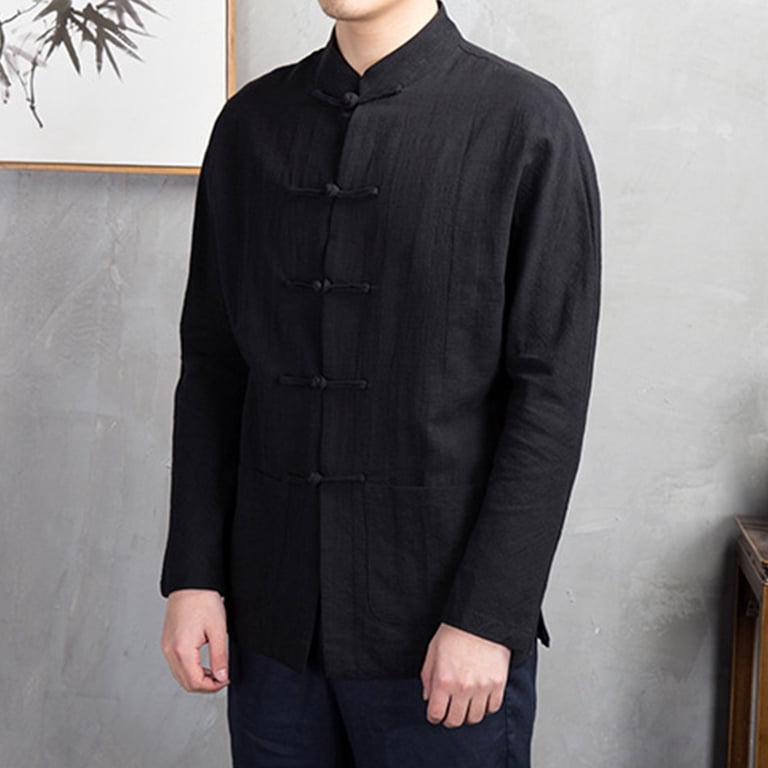 Men Chinese Traditional Kung Fu Tai Chi Coat Tang Suit Uniform