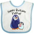 thumbnail image 3 of Inktastic Happy Birthday, Nana- Cute Penguins Boys or Girls Baby Bib, 3 of 4