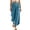 #0375-Blue, variant on TaTaai Womens Solid Loose Casual Pants with Pockets Elastic Waist Relaxed Trousers Bottoms for Daily Home