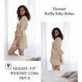 thumbnail image 2 of Ekouaer Silk Robes for Women White Ruffle Bridesmaid Sexy Robe for Wedding Day Bridal Robes Satin Bathrobe Soft Sleepwear, 2 of 6