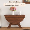 thumbnail image 6 of S-HOME 43-Inch Folding Dining Table, MDF Design For Small Spaces, Versatile Indoor And Outdoor Use, Walnut, 6 of 14