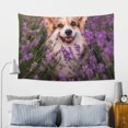 thumbnail image 5 of Xecao Dog in Lavender Flowers Print Tapestry, Wall Hanging Room Funny Decor, Backdrop Room Decor for Bedroom Living Room dormitory, 5 of 8