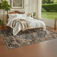 thumbnail image 5 of Garvee 8'x10' Vintage Area Rug Retro Oriental Indoor Carpet with Non Slip Backing, Washable Rug Distressed Foldable Floor Mats for Living Room Bedroom Dining Room, Blue Brown, 5 of 8