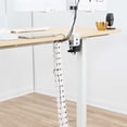 thumbnail image 2 of VIVO White Vertebrae Cable Management Kit, Standing Desk Quad Wire Organizer, 2 of 8