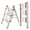 Cream White, variant on Calmwrd Step Ladder Folding 3 Step Ladders Champagne Gold Finish Aluminum,Tripod Anti-Slip for Home & Kitchen Office 330 lbs