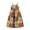 Orange, variant on Coerni Summer Dress for Little Girls Ankara Sleeveless Causal Sundress Floral Print Backless Dresses Dashiki Playwear Dress