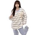 thumbnail image 2 of Pijama con almohadilla para el pecho para mujer, otoño e invierno, grueso, de lana coral, con dibujos animados, de manga larga, de franela, para el hogar, 2 of 3