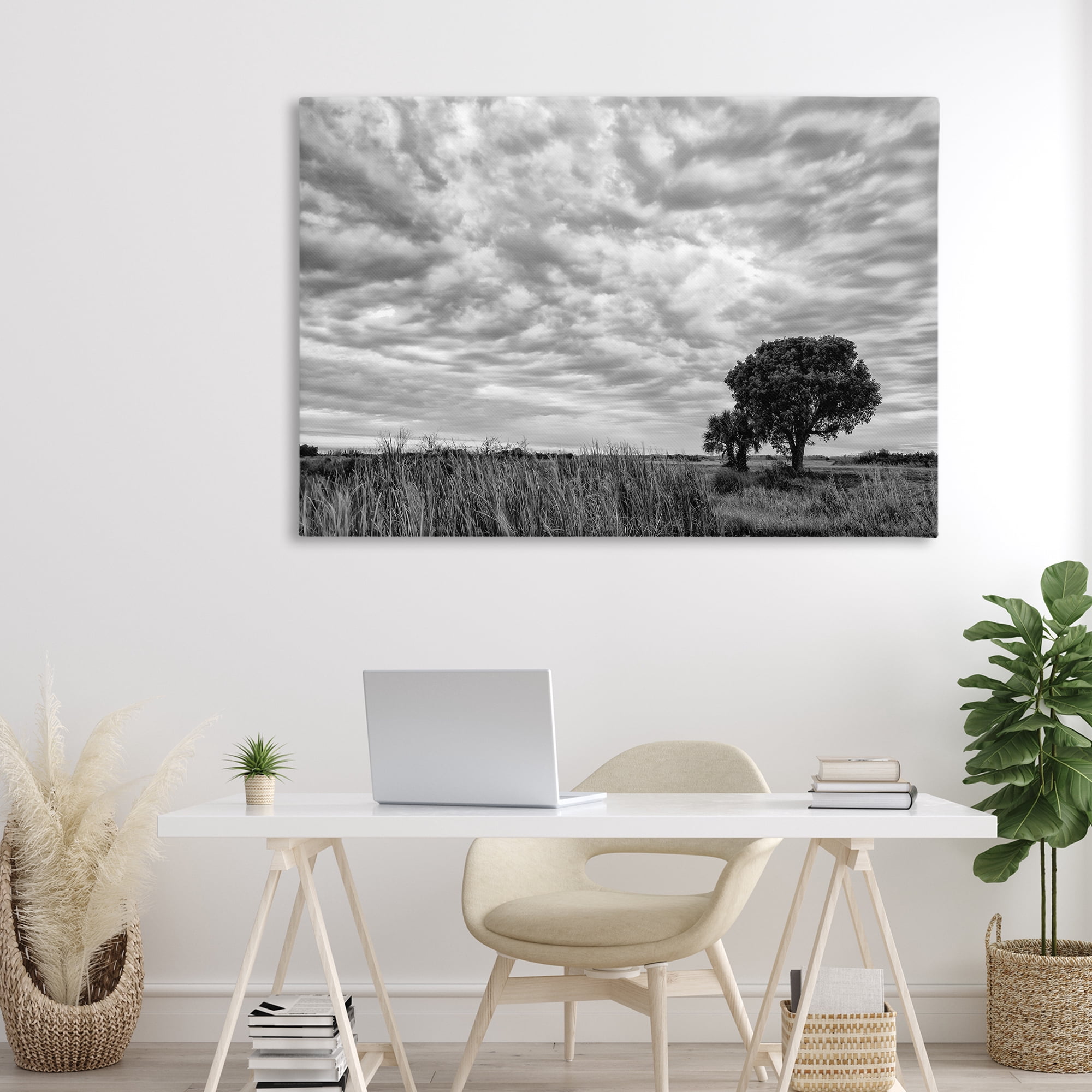 Stupell Industries Solitary Tree Beneath Clouds Canvas Wall Art, design by Jon Evan
